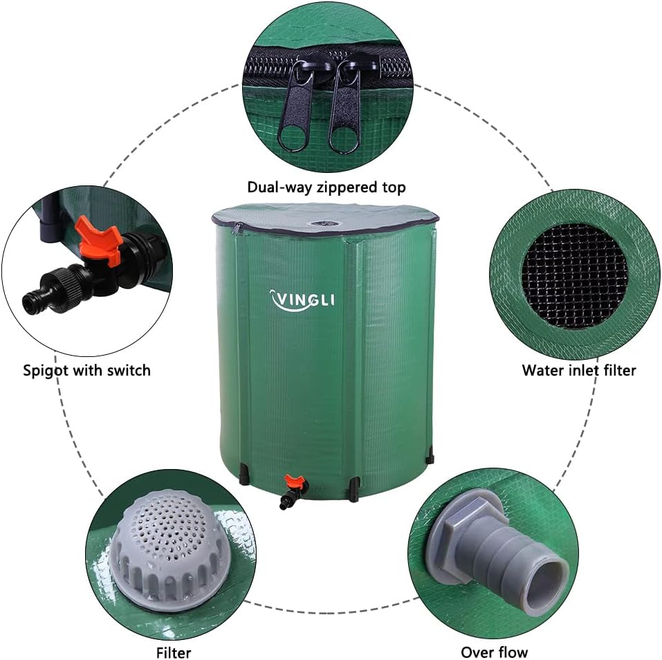 Emergency Collapsible Rainwater Catchment Barrel 50-Gallon - Image 3