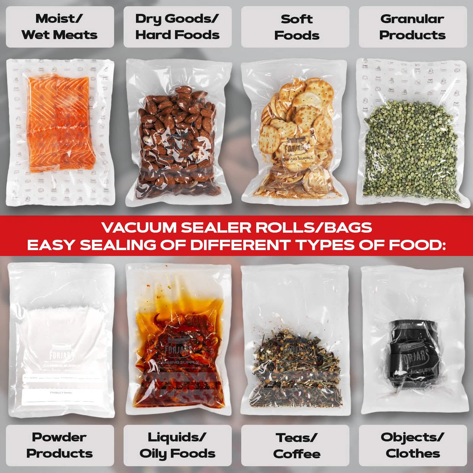 Forjars® 100-Count 11x16 Vacuum Sealer Bags – 7.5 Mil Thick - Image 6