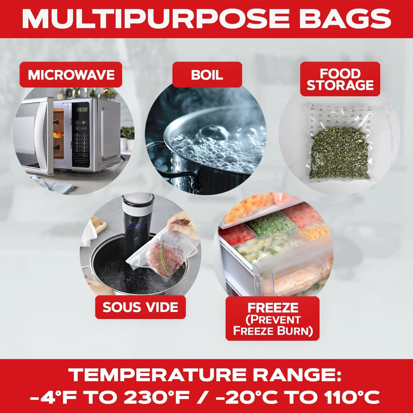 Forjars® 100-Count 6x9 Vacuum Sealer Bags – 7.5 Mil Thick - Image 5