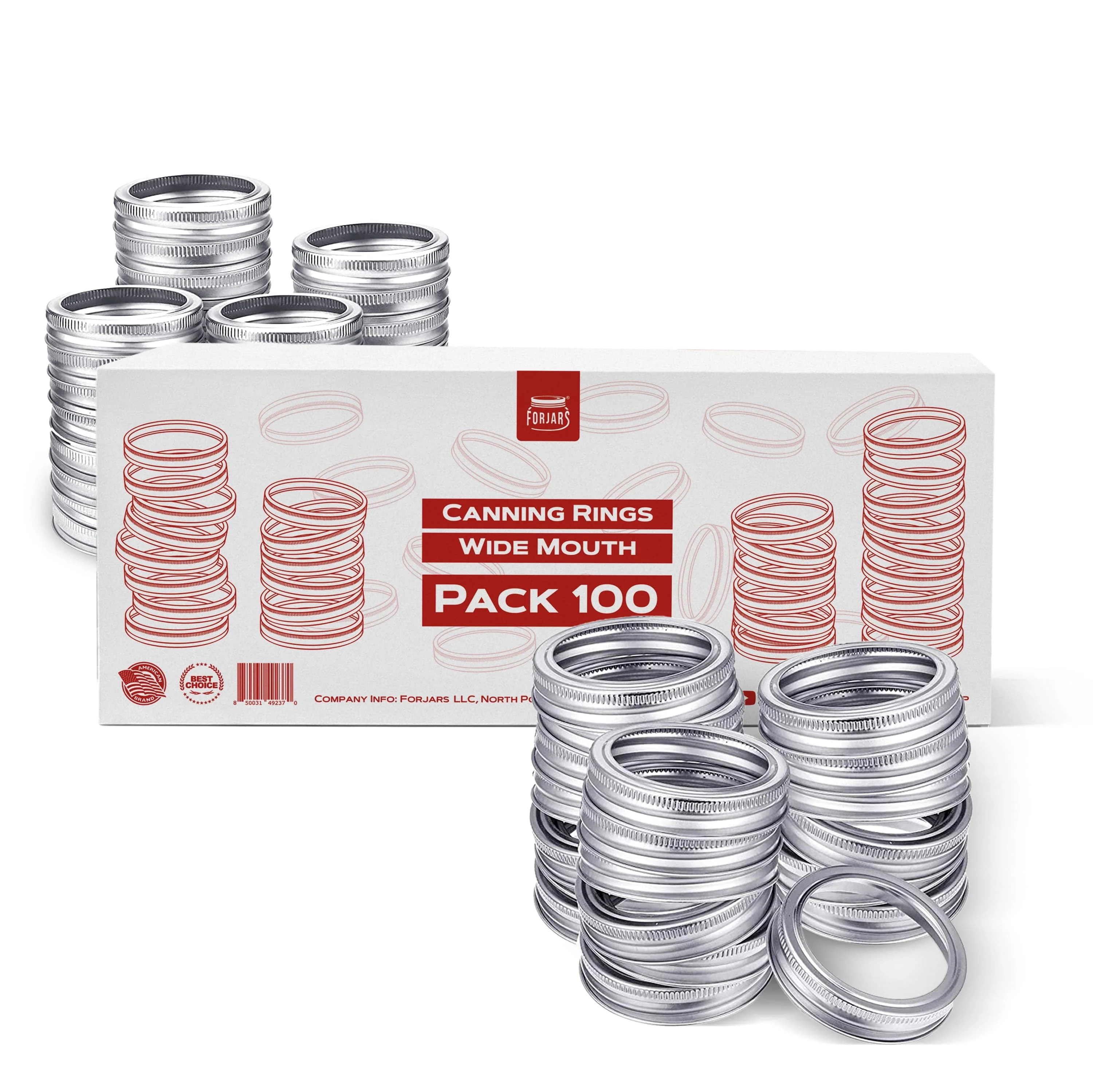 Forjars® - 100 Wide Mouth Rings