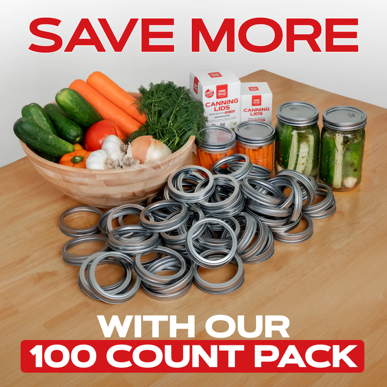 Forjars® - 100 Wide Mouth Rings - Image 4