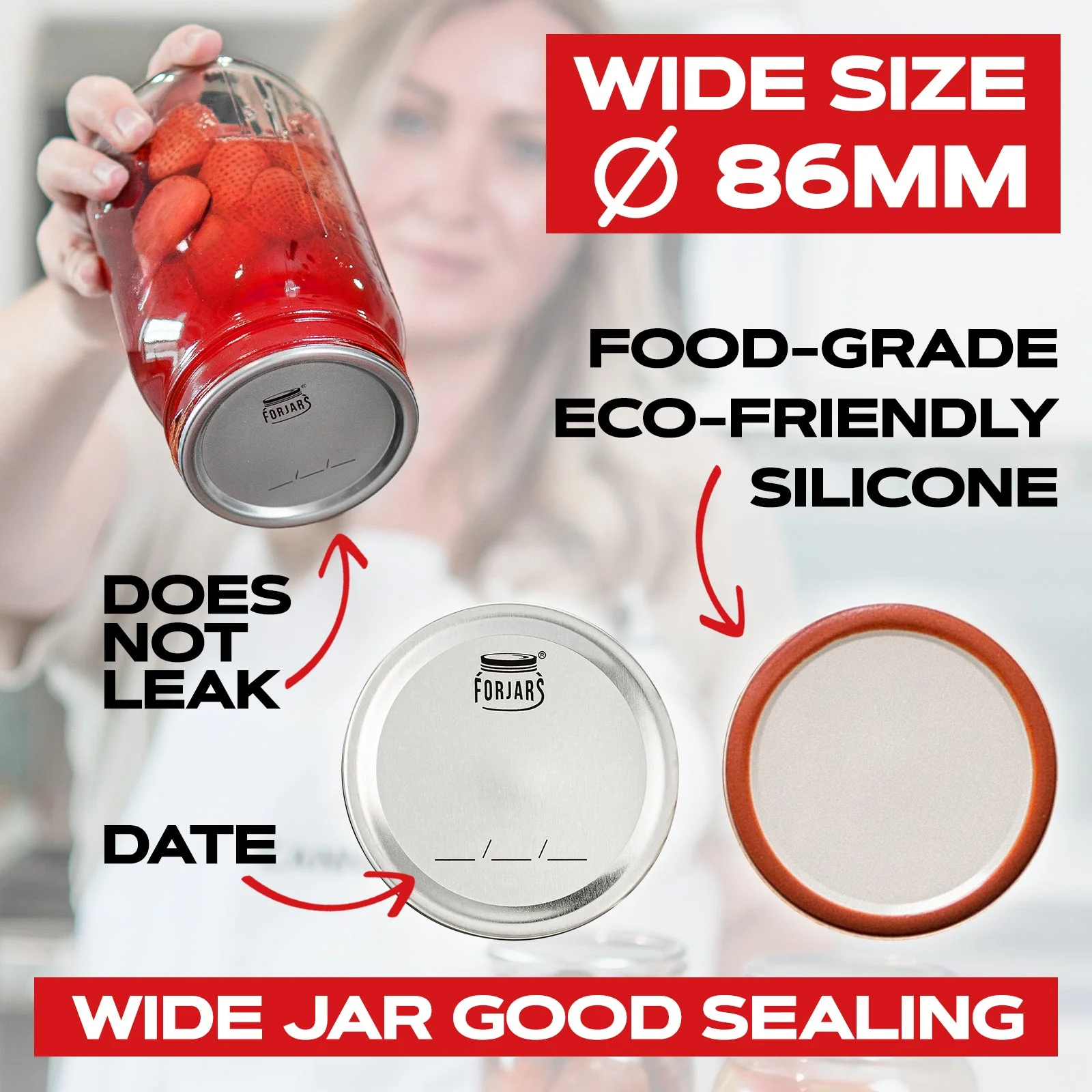 Forjars®  - 500 Wide Mouth Canning Lids - Image 3