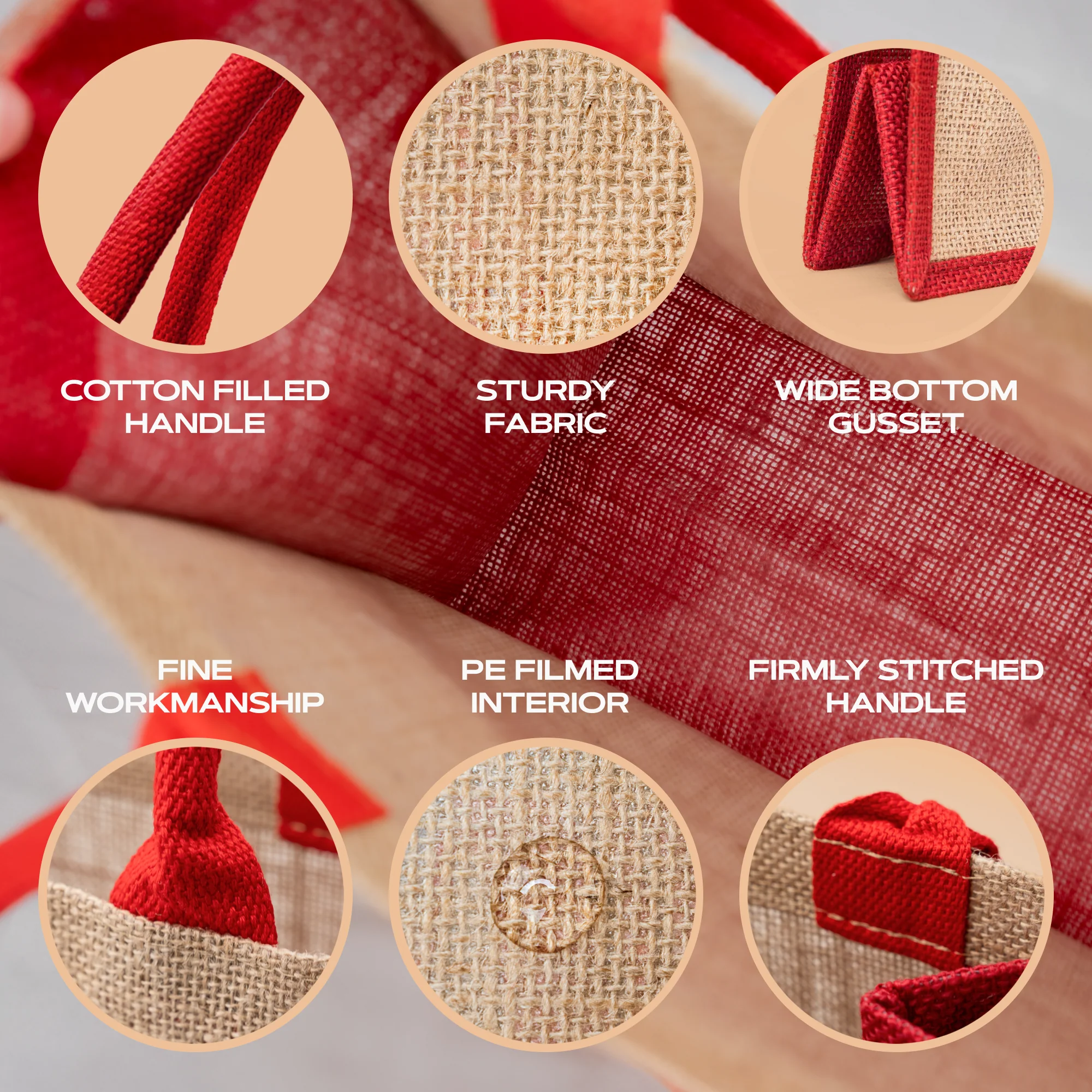 Forjars®  Reusable Burlap Tote Bags - Image 4