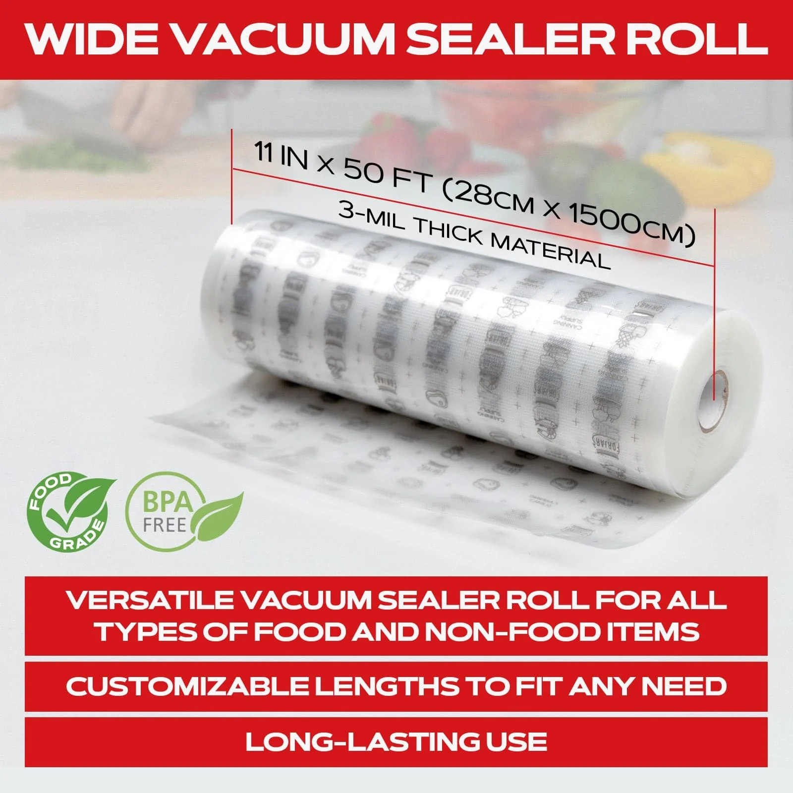 Forjars®  Vacuum Sealer Roll ( 11-inch) - Image 2