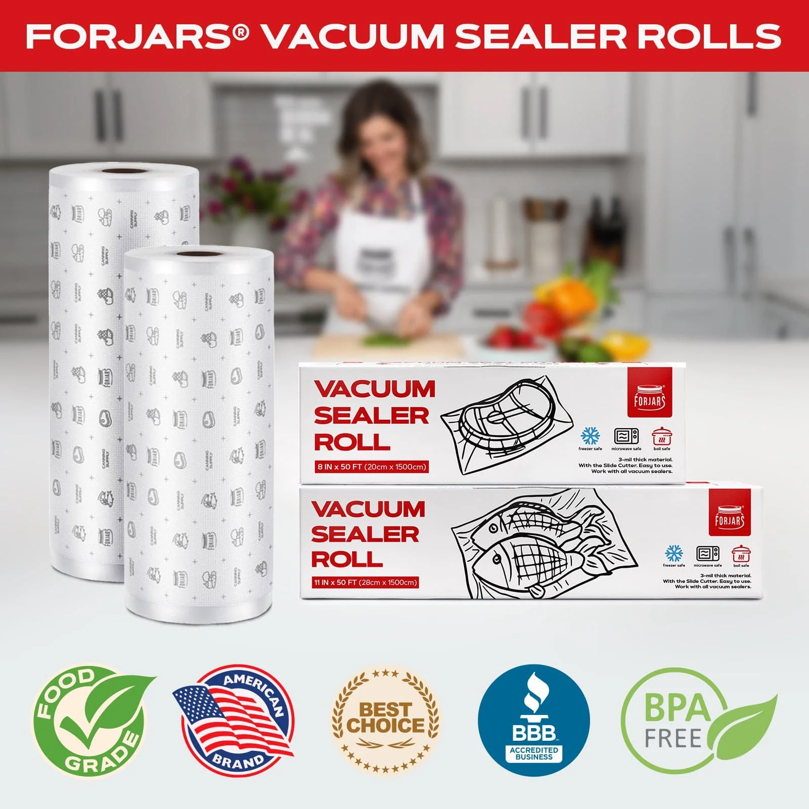 Forjars®  Vacuum Sealer Roll ( 11-inch) - Image 5