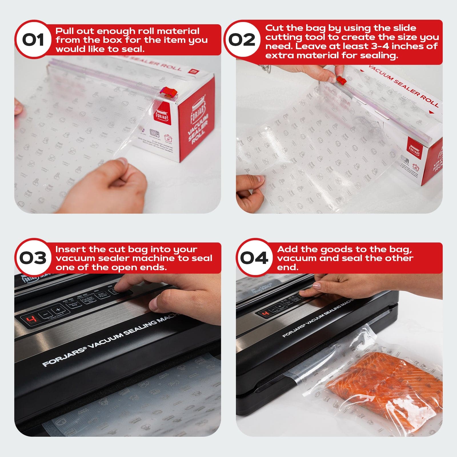 Forjars®  Vacuum Sealer Roll ( 11-inch) - Image 6