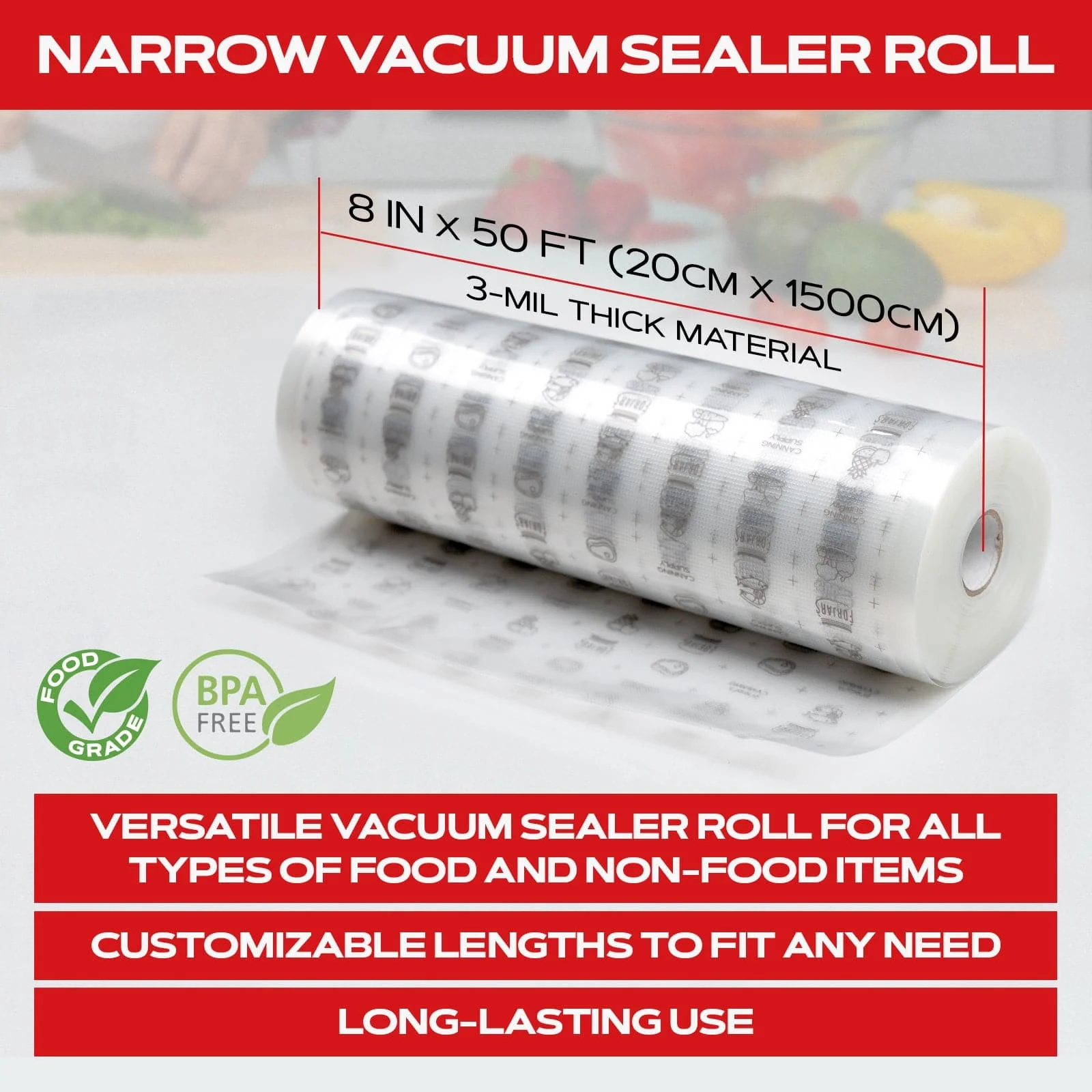 Forjars®  Vacuum Sealer Roll (8-inch) - Image 2