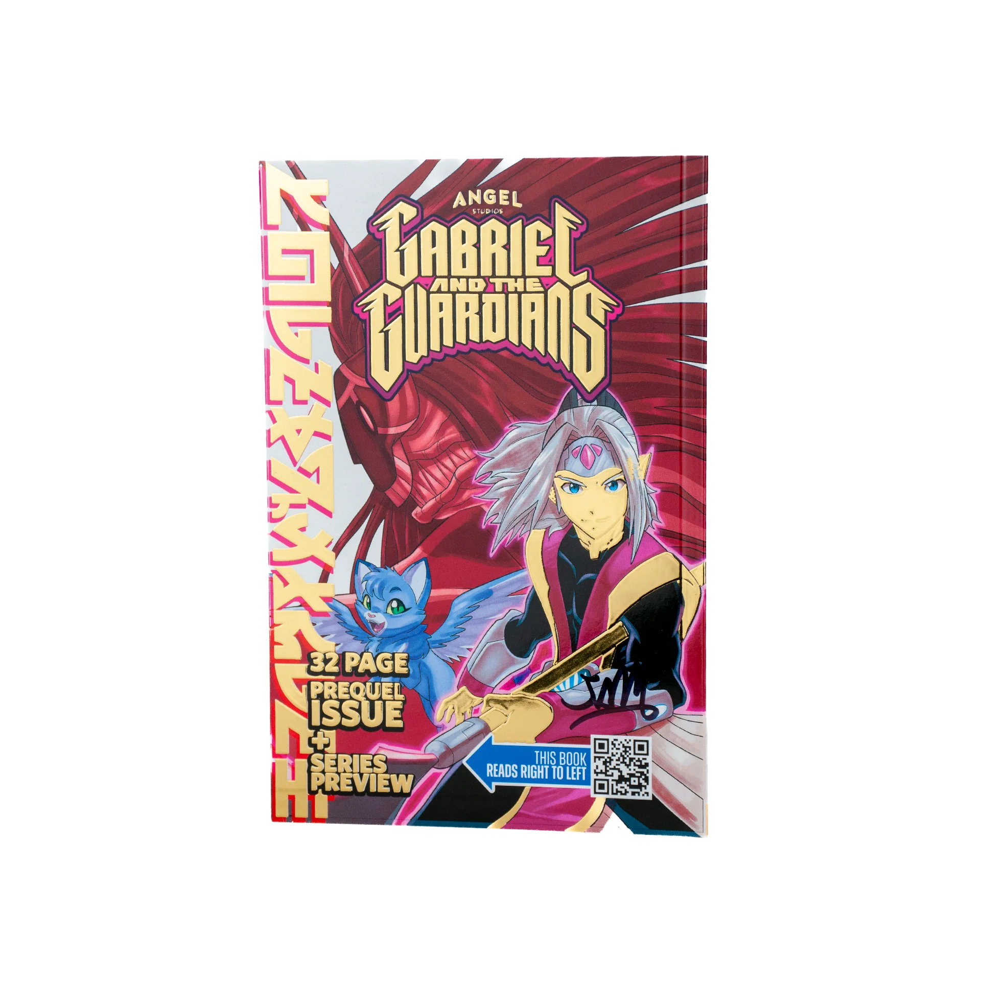 Signed Gabriel and the Guardians Gold Foil Preview Manga + Sketch - Image 2