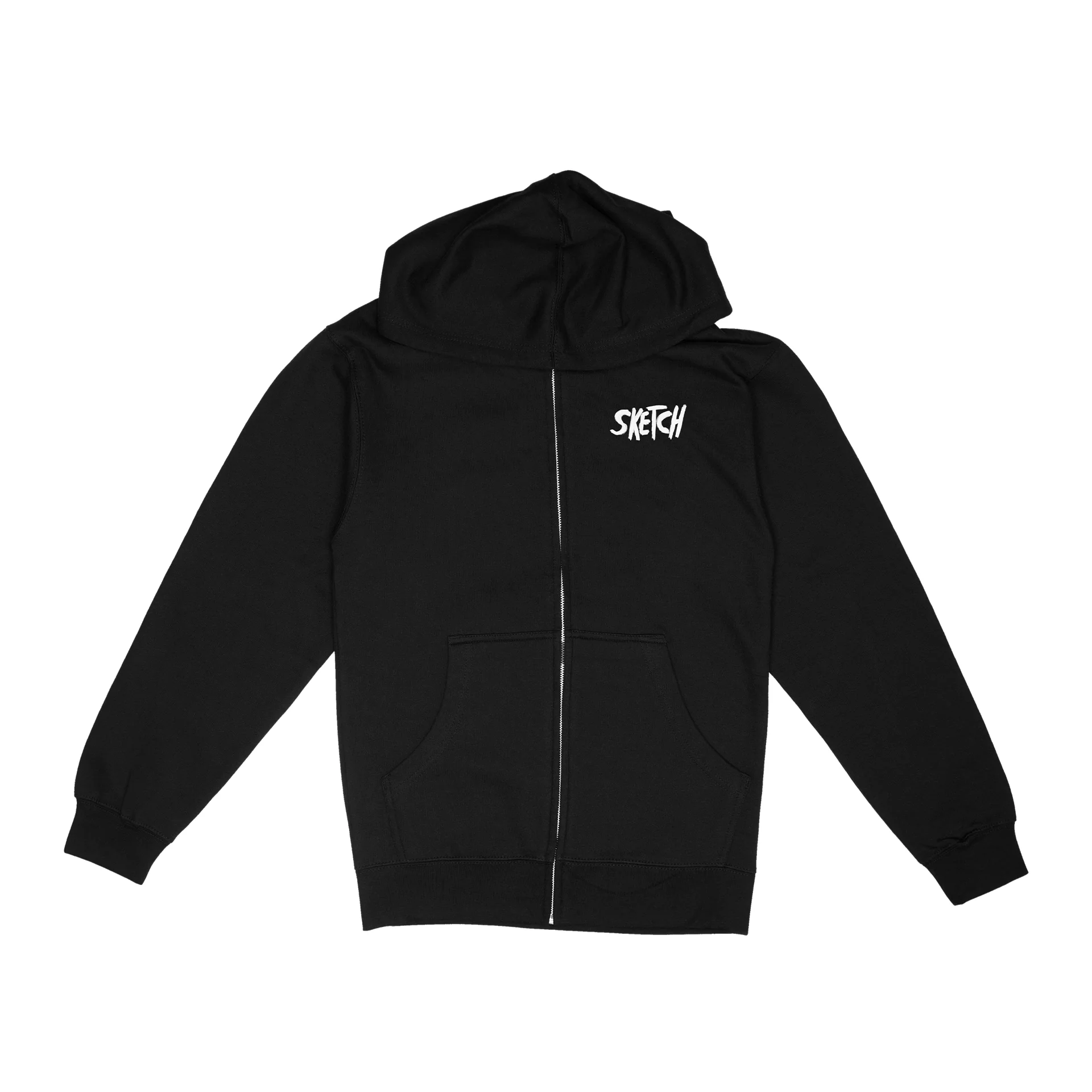 SKETCH Full Zip Wolf Hoodie - Image 2