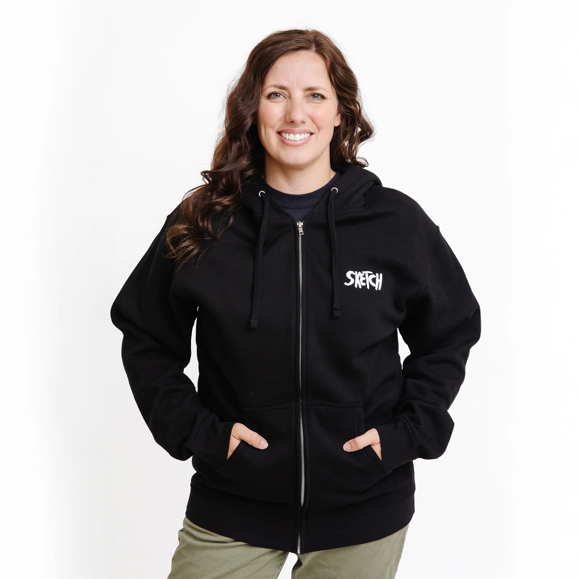 SKETCH Full Zip Wolf Hoodie - Image 5