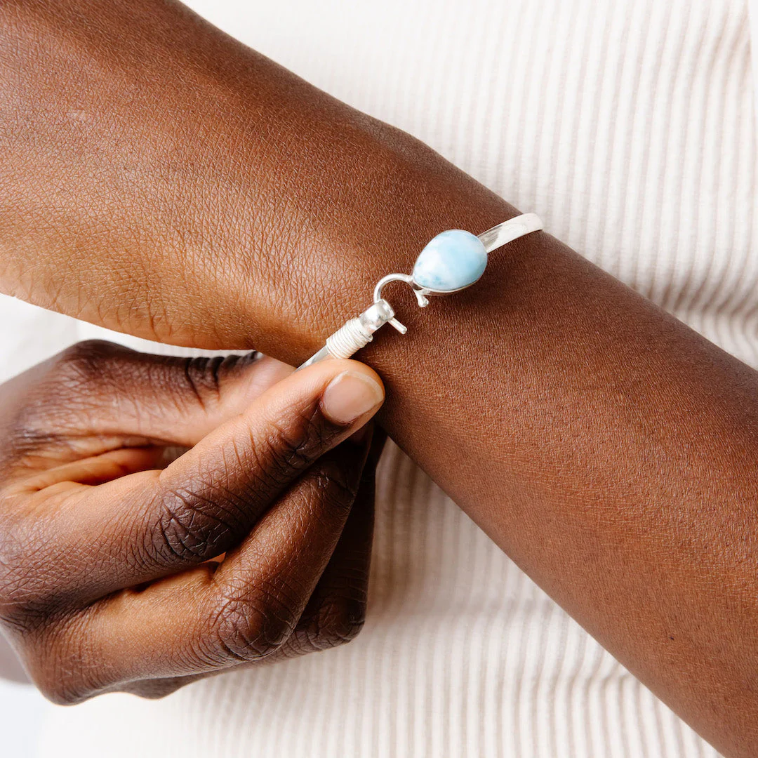 Sound of Freedom Larimar Stone Bracelet - Image 6