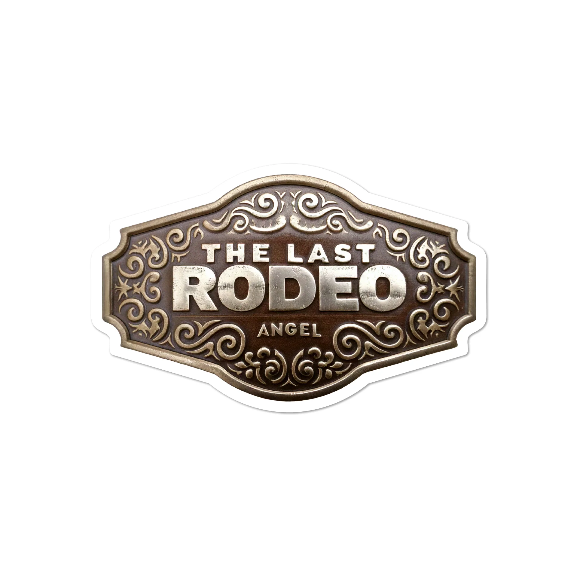 The Last Rodeo Belt Buckle Sticker