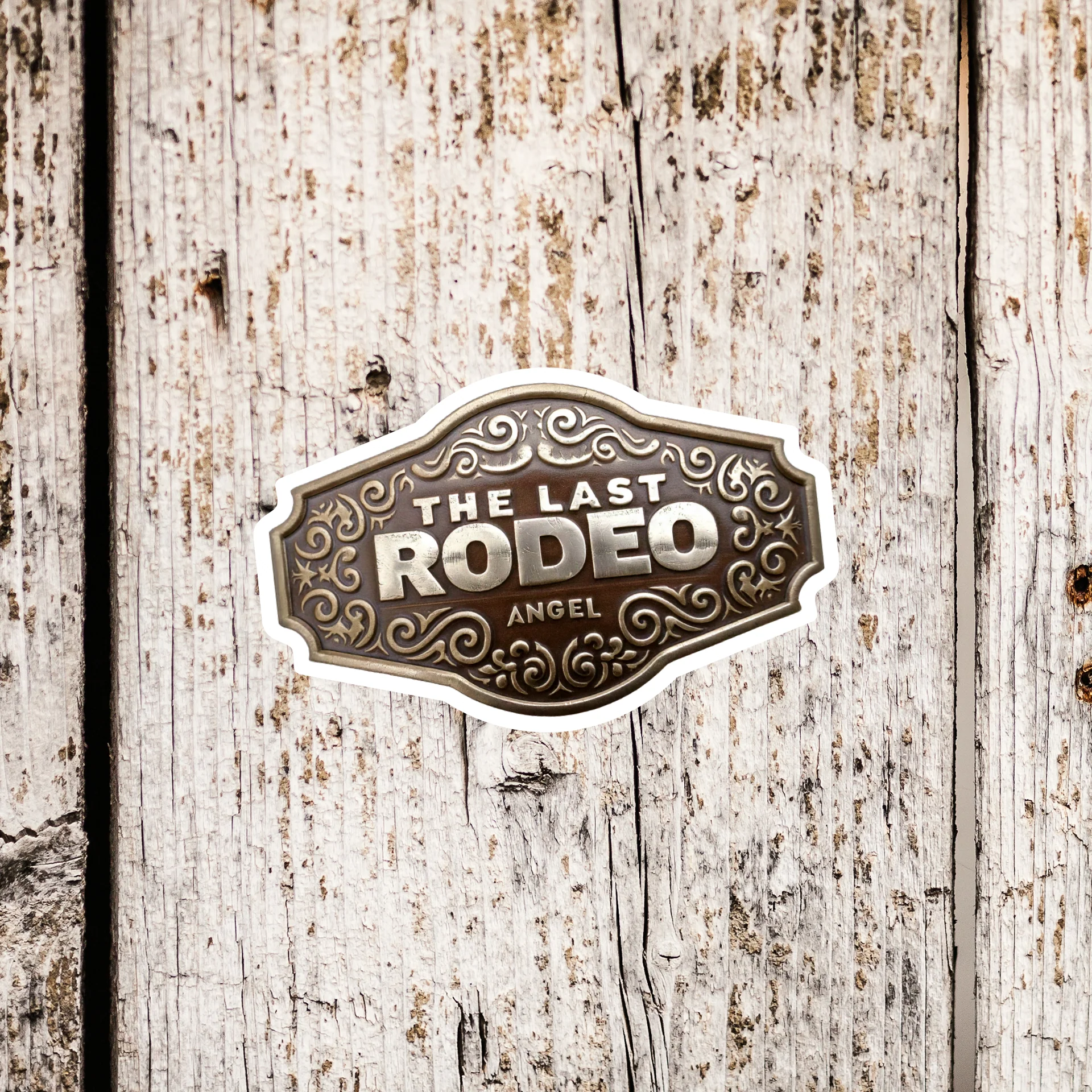 The Last Rodeo Belt Buckle Sticker - Image 2
