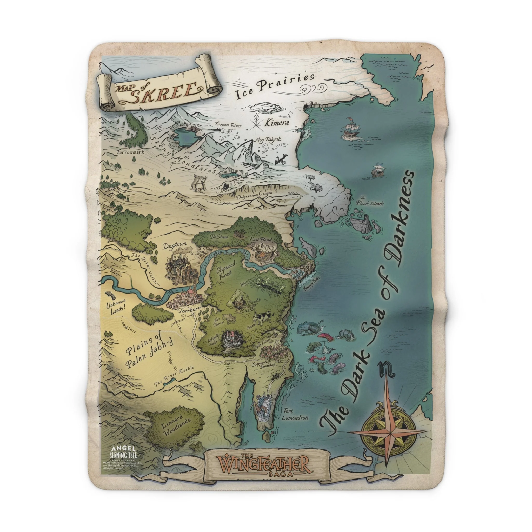 The Wingfeather Saga Map of Skree Sherpa Fleece Blanket